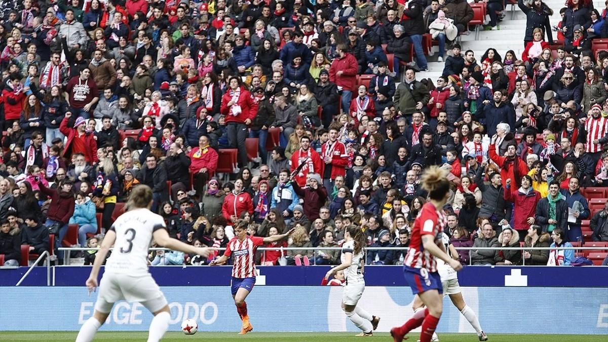 Más de 22.000 personas siguieron el derbi madrileño en el Wanda Metropolitano