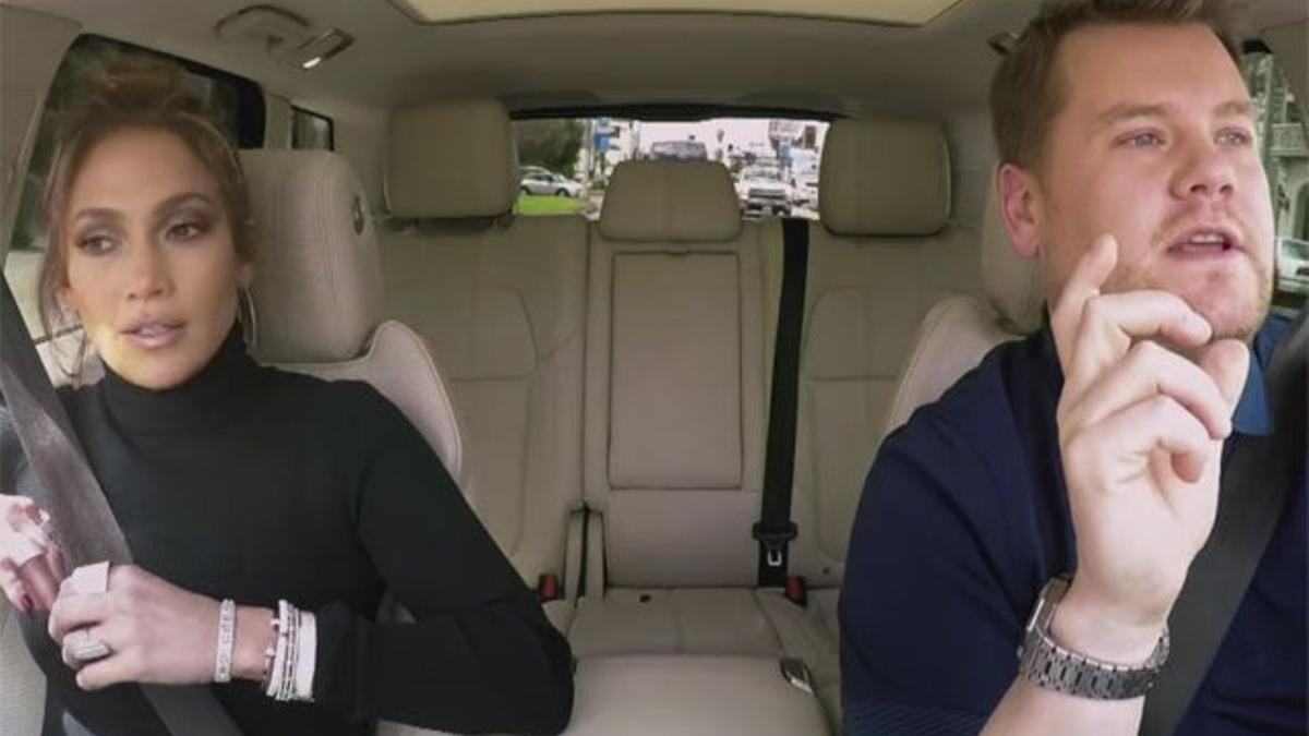 Jennifer Lopez se lo pasa en grande en el 'Carpool Karaoke' de James Corden