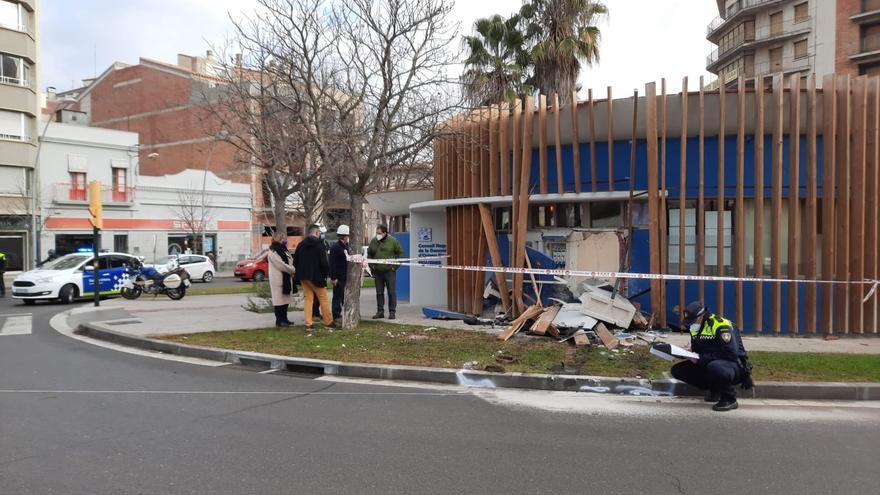 Així ha quedat la seu de la DO Empordà després de l&#039;accident del cap de setmana