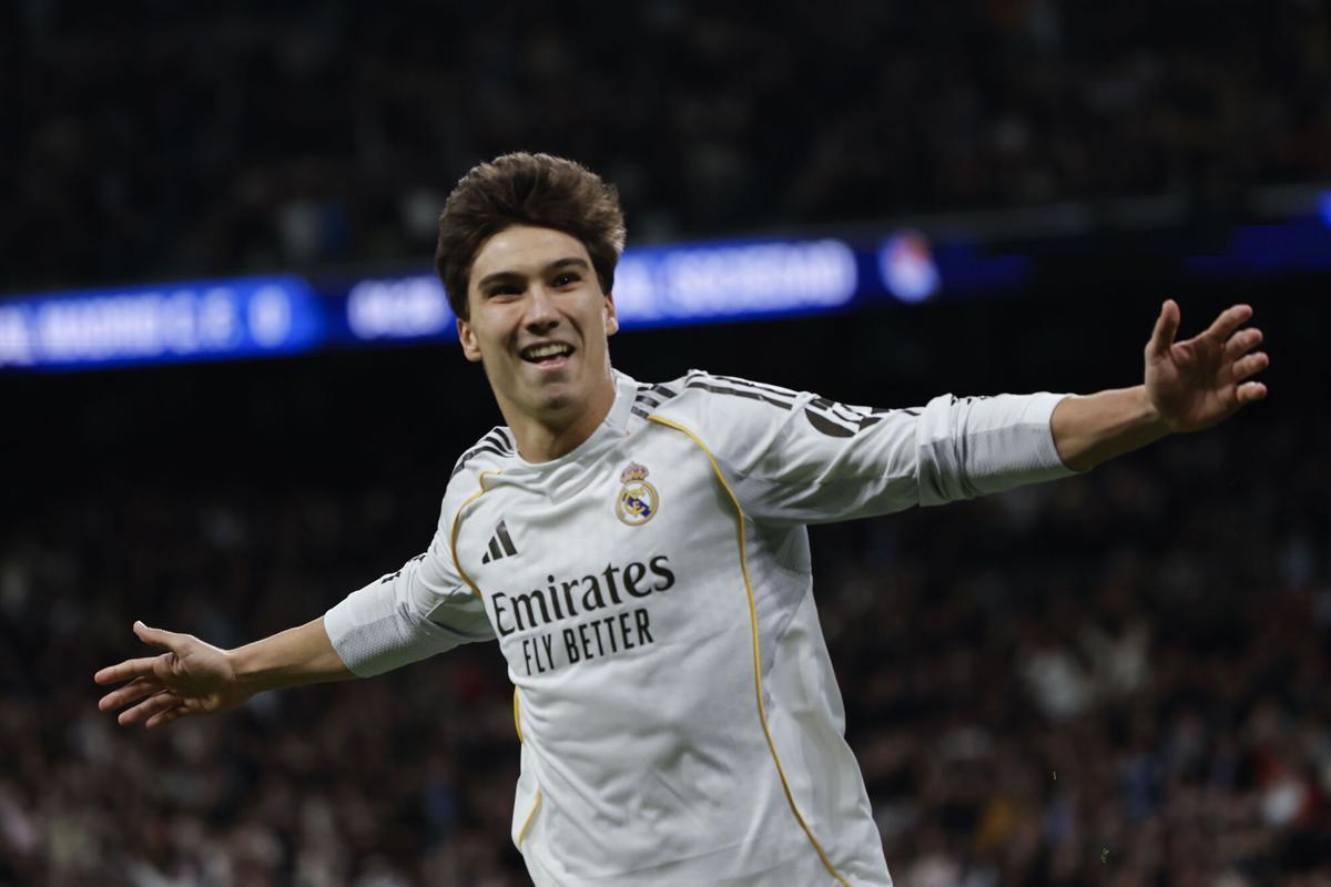El delantero del Real Madrid, Gonzalo García.