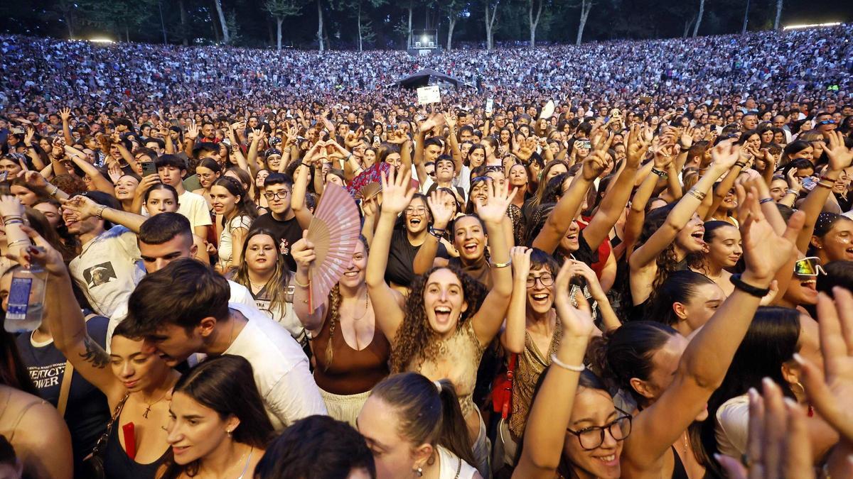 Asistentes al concierto de Abraham Mateo el pasado 7 de agosto en el auditorio de Castrelos, Vigo.
