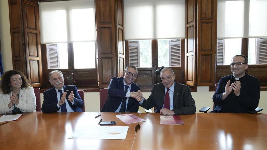 La Universidad de Murcia y Cáritas firman un convenio para facilitar las aportaciones económicas de la comunidad universitaria