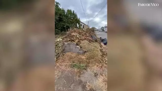 Así se encuentra el punto limpio de la playa de Santa Marta en Darbo, Cangas