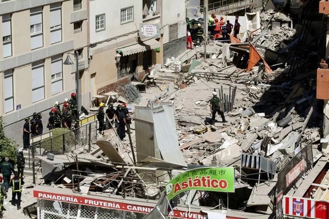 Derrumbe de un edificio de viviendas en Los Cristianos