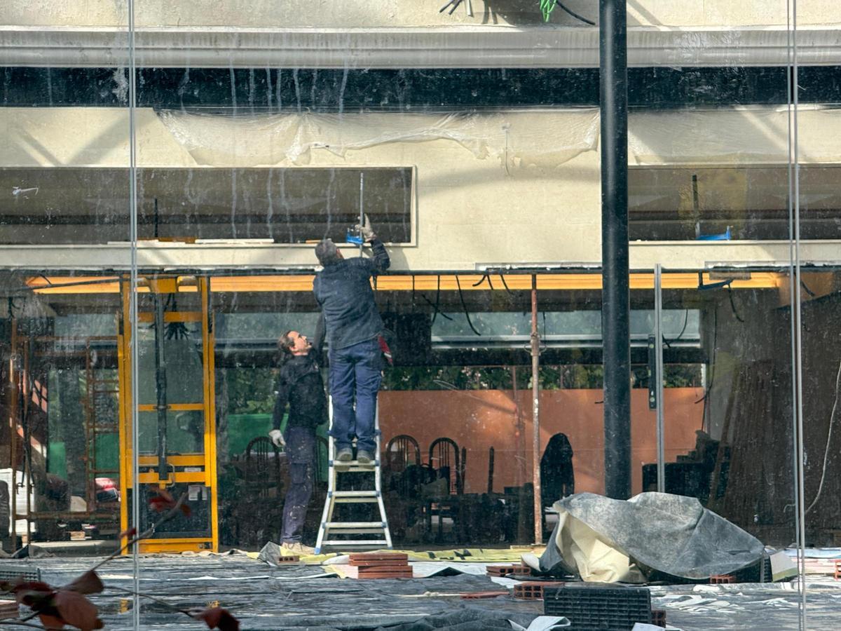 Diferentes trabajos sobre las instalaciones este mismo viernes.