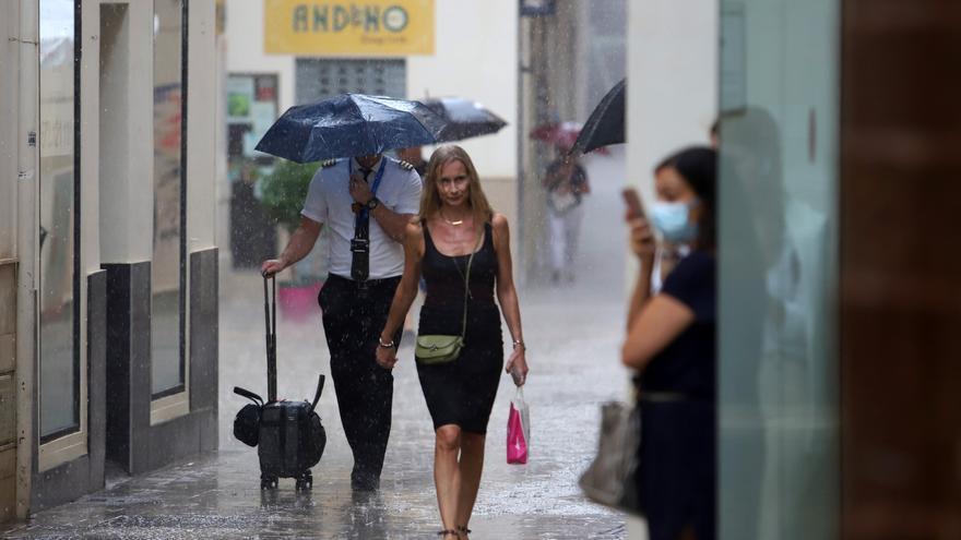 Suben a naranja el aviso por fuertes lluvias en la Costa y el Guadalhorce