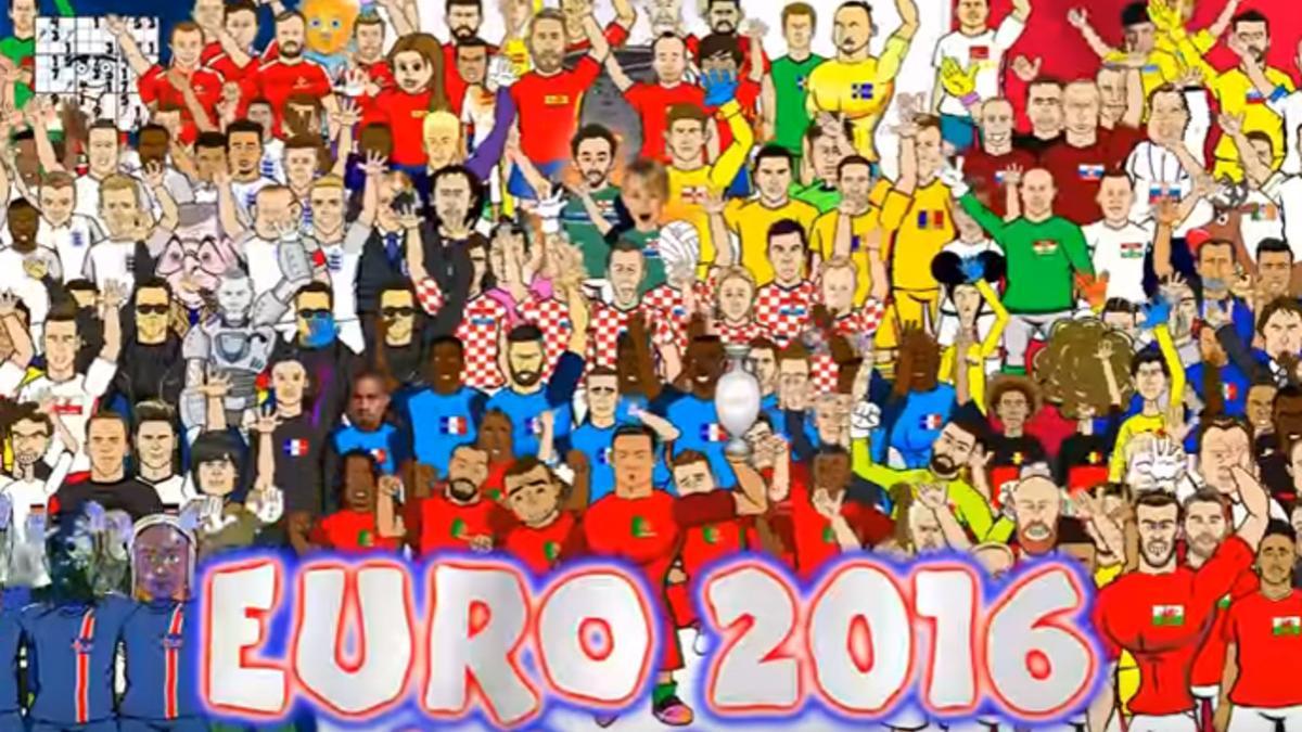 La Eurocopa, en dibujos animados