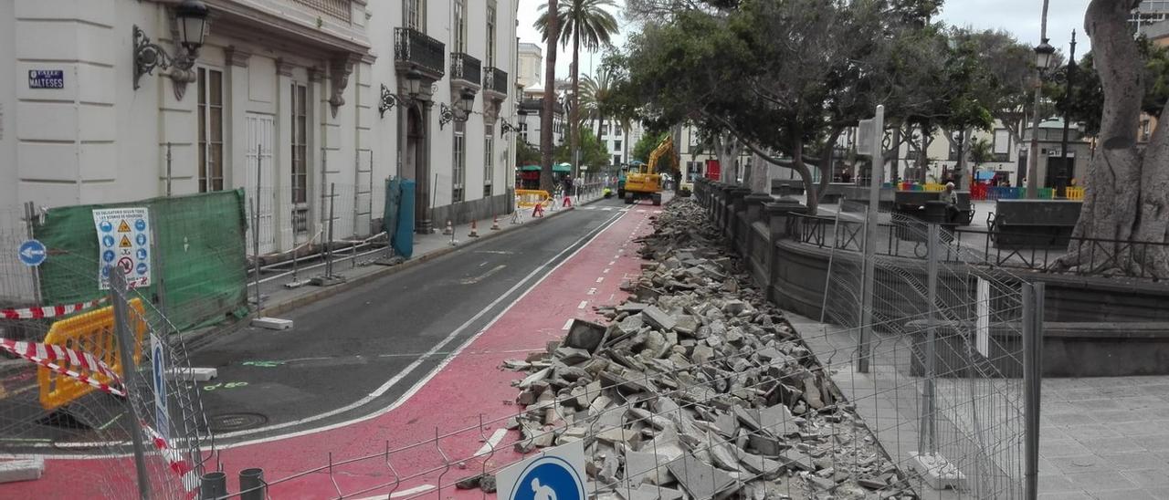 Inicio de las obras en la zona de General Bravo de Las Palmas de Gran Canaria