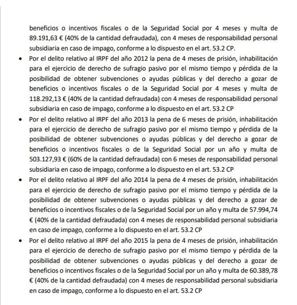 Condena a José Miguel Garrido.