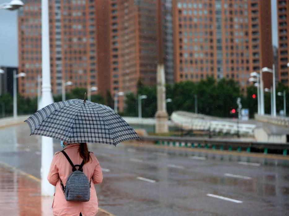 Lluvia en València.