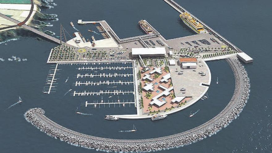 Infografía del proyecto del puerto de Fonsalía.