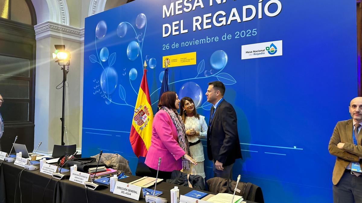 El director general del Agua, José Sandoval, ayer en la Mesa Nacional del Regadío.