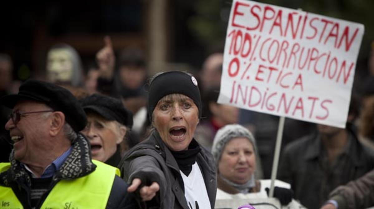 Manifestació contra la reforma laboral a Barcelona.