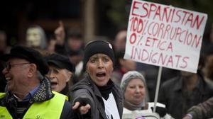 Manifestació contra la reforma laboral a Barcelona.