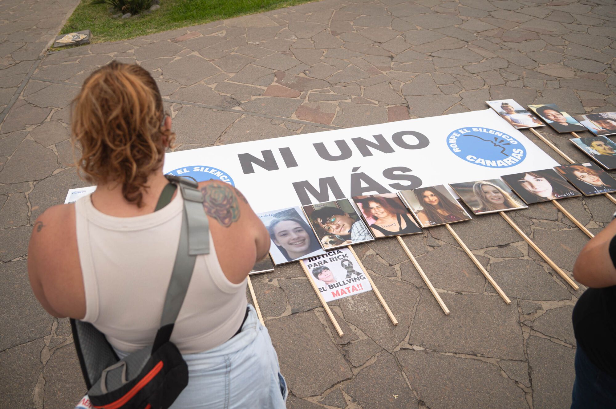 Manifestación de familias afectadas por el acoso escolar