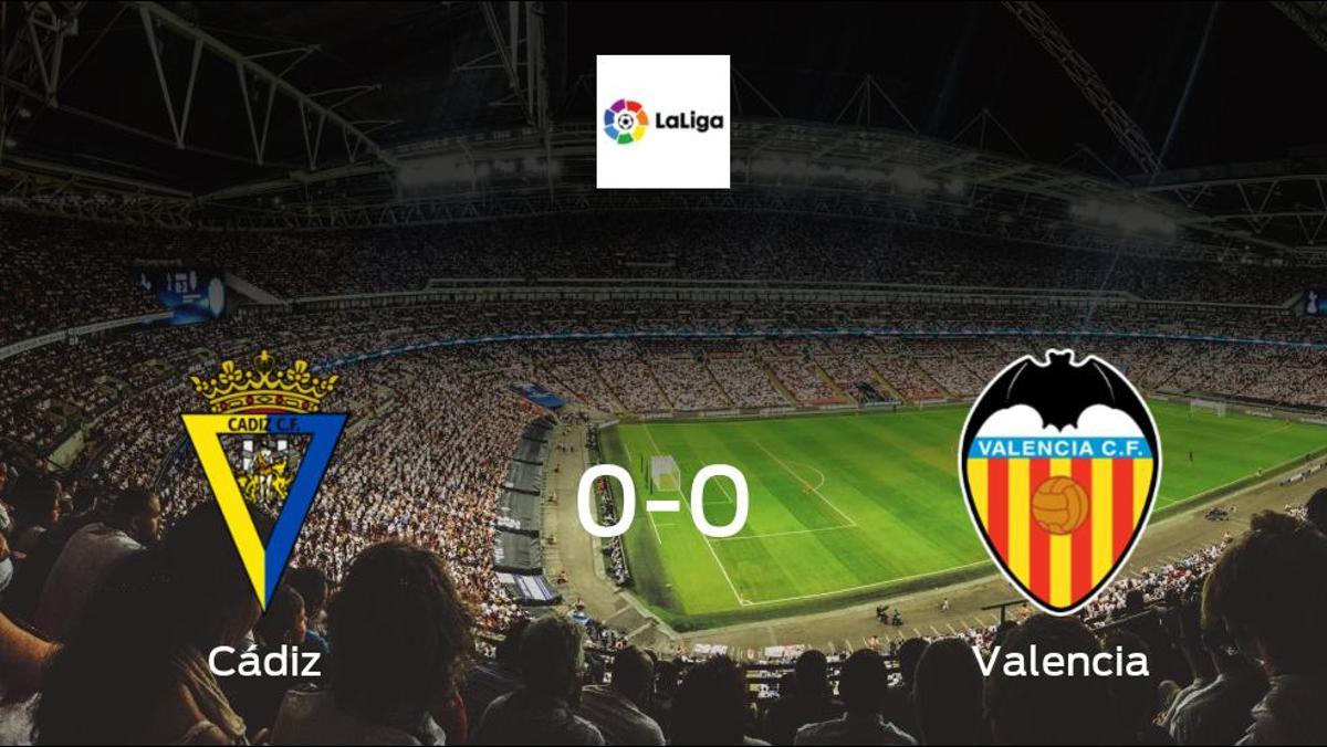 Cádiz and Valencia share points, in a goal-less draw