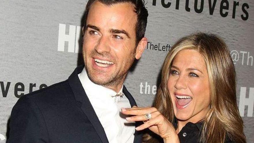 Jennifer Aniston y su marido Justin Theroux.