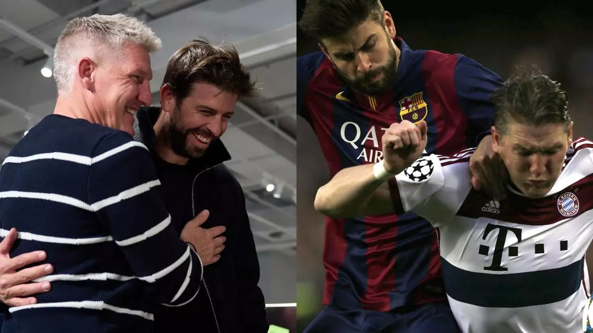 El reencuentro entre Piqu y Schweinsteiger