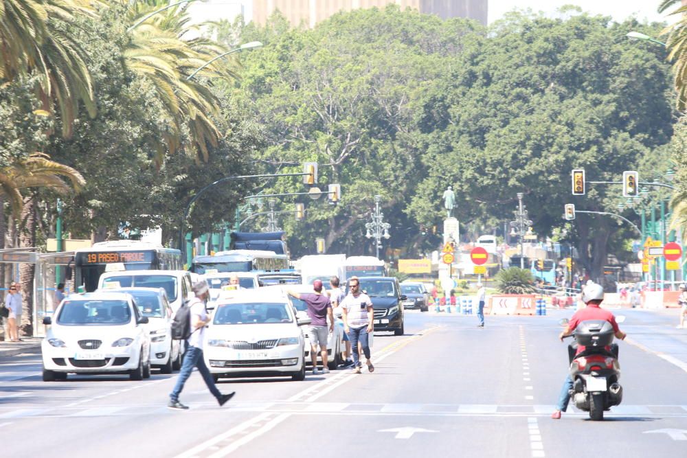 Este martes, los taxistas han continuado con sus movilizaciones