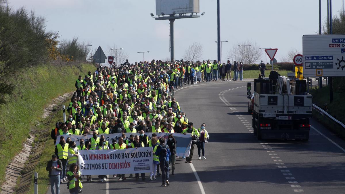 Los camioneros han secundado toda la semana protestas a lo largo y ancho del país.