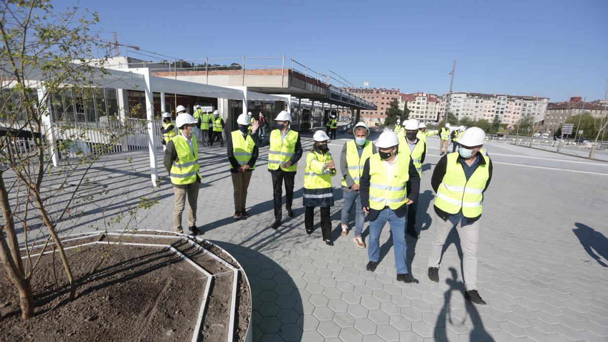 Visita a las obras de la estación de Pontevedra