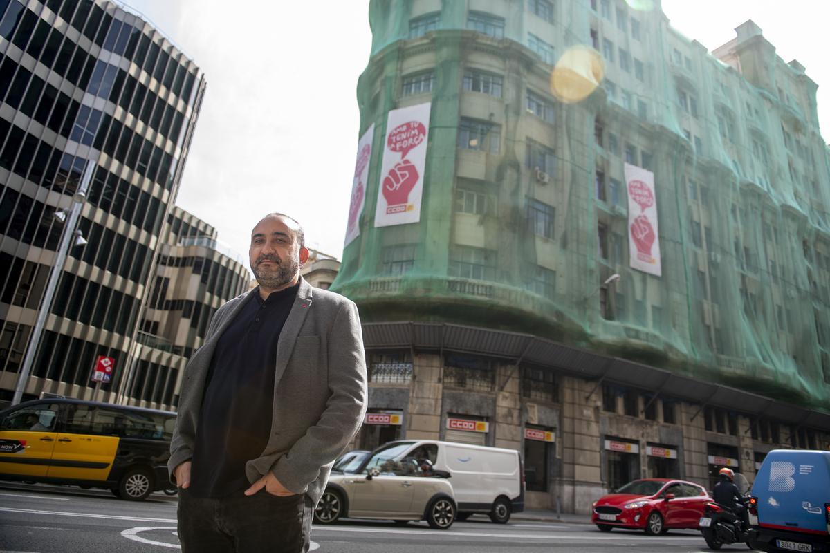 El secretario general de CCOO de Catalunya, Javier Pacheco.