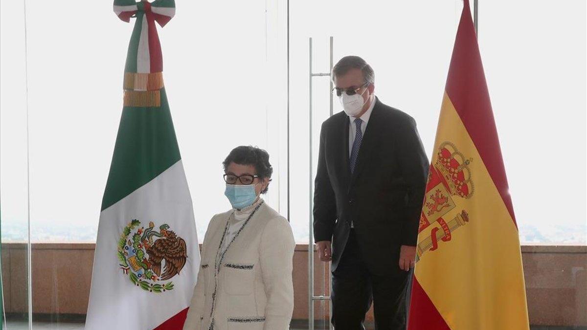 La ministra de Exteriores de España aborda en México estrategias contra covid-19