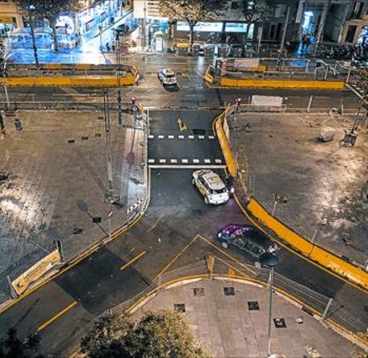 El futur pla, plaça o placeta de Pepe Rubianes, ahir a la tarda.