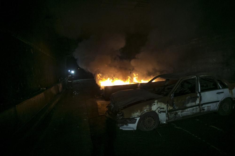 El túnel de San Pedro, en Anes, acoge pruebas de extinción de incendios