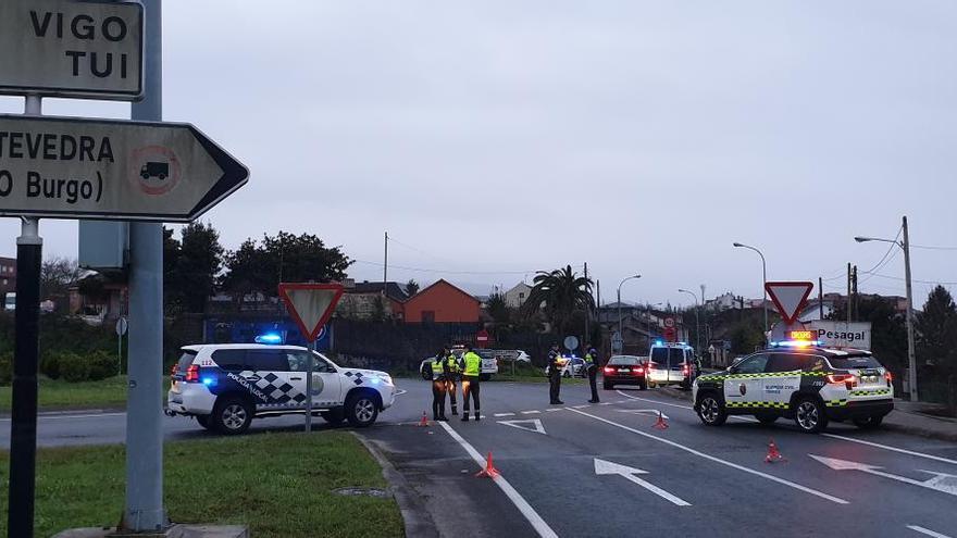 Control conjunto realizado este fin de semana por la Policía Local de Pontevedra y la Guardia Civil