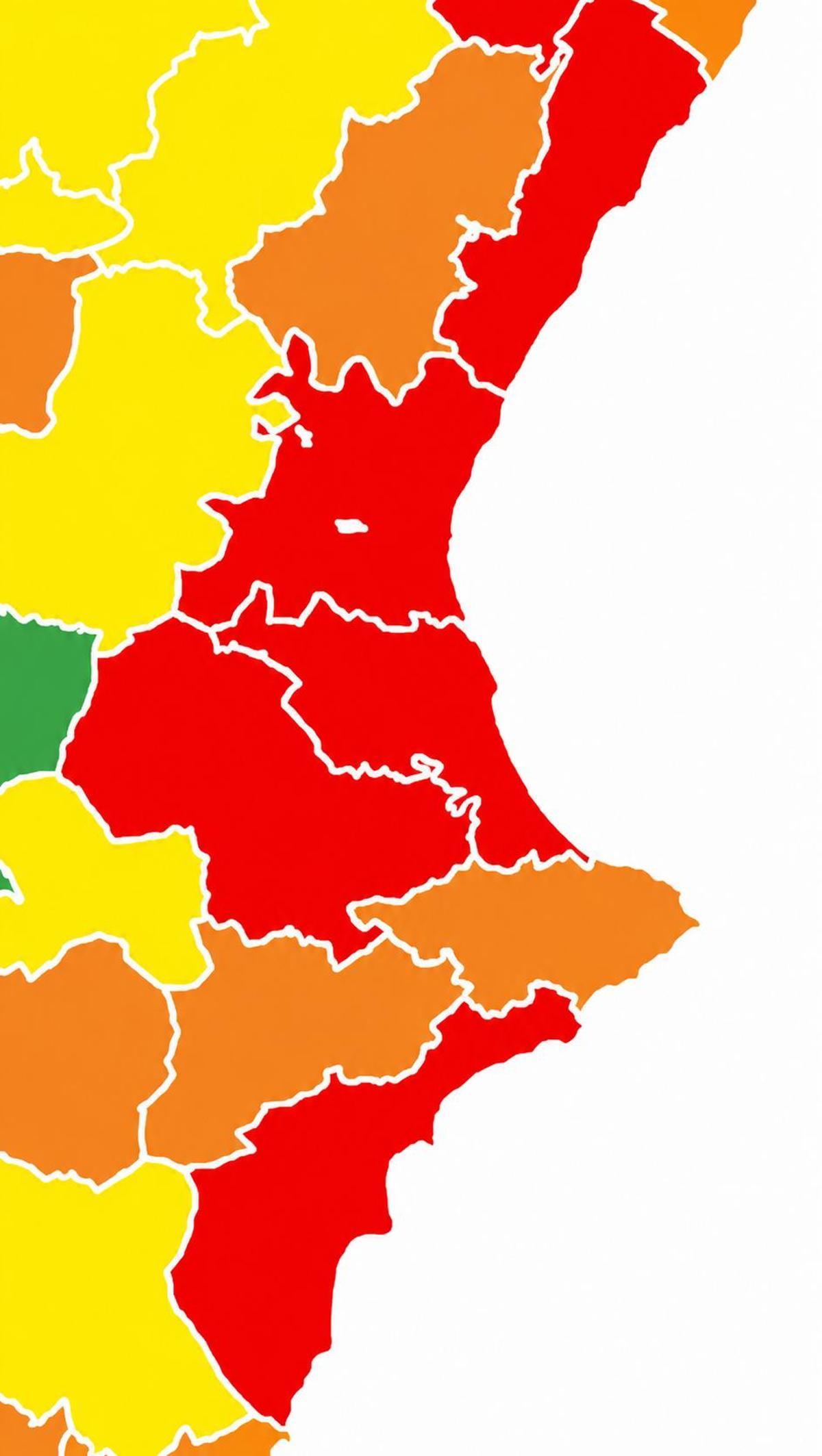 La Comunitat Valenciana amanece hoy con temperaturas extremas