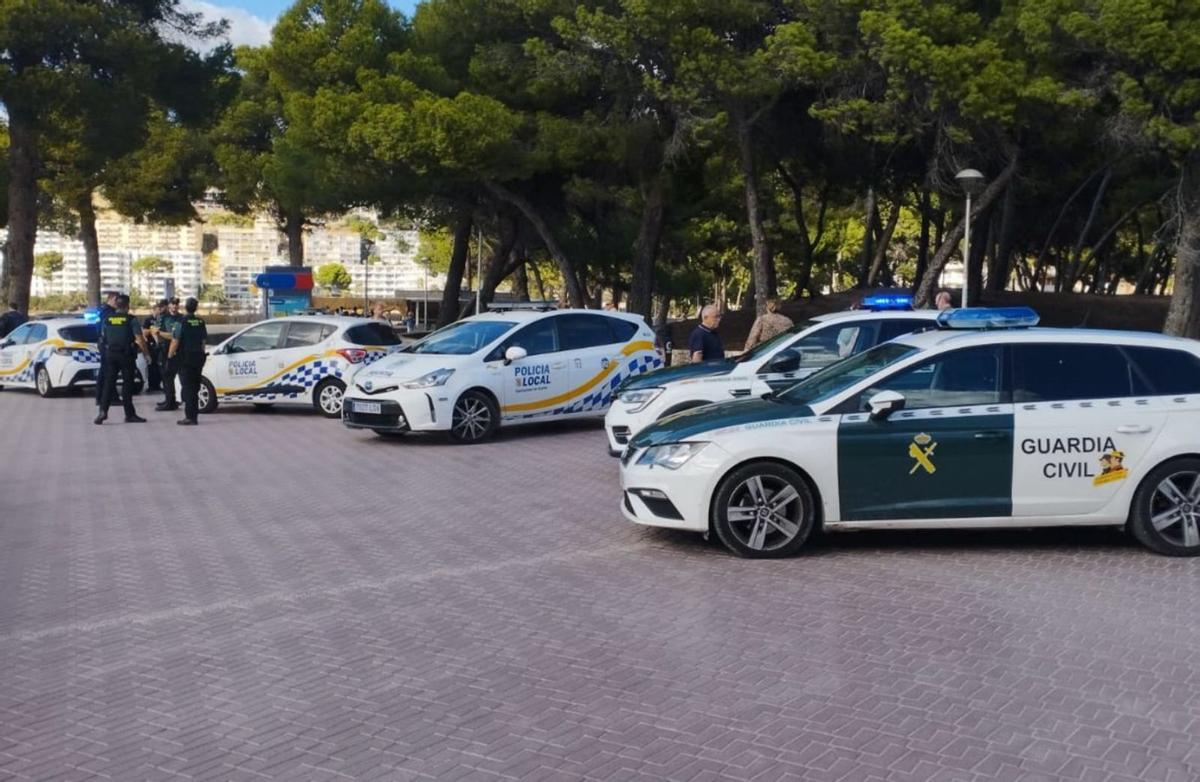 Agentes de la Guardia Civil y la Policía Local de Calvià, durante una intervención en Santa Ponça. | DM