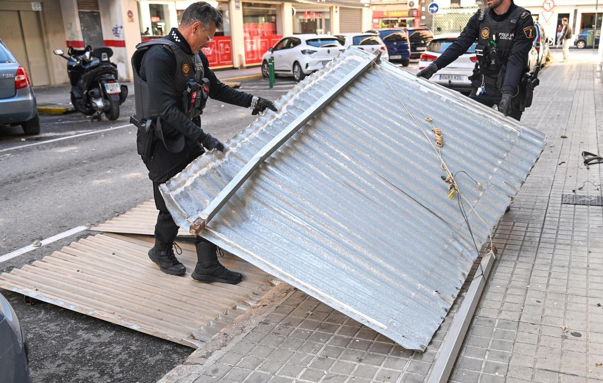 Decenas de incidencias en Elche por las fuertes rachas de viento
