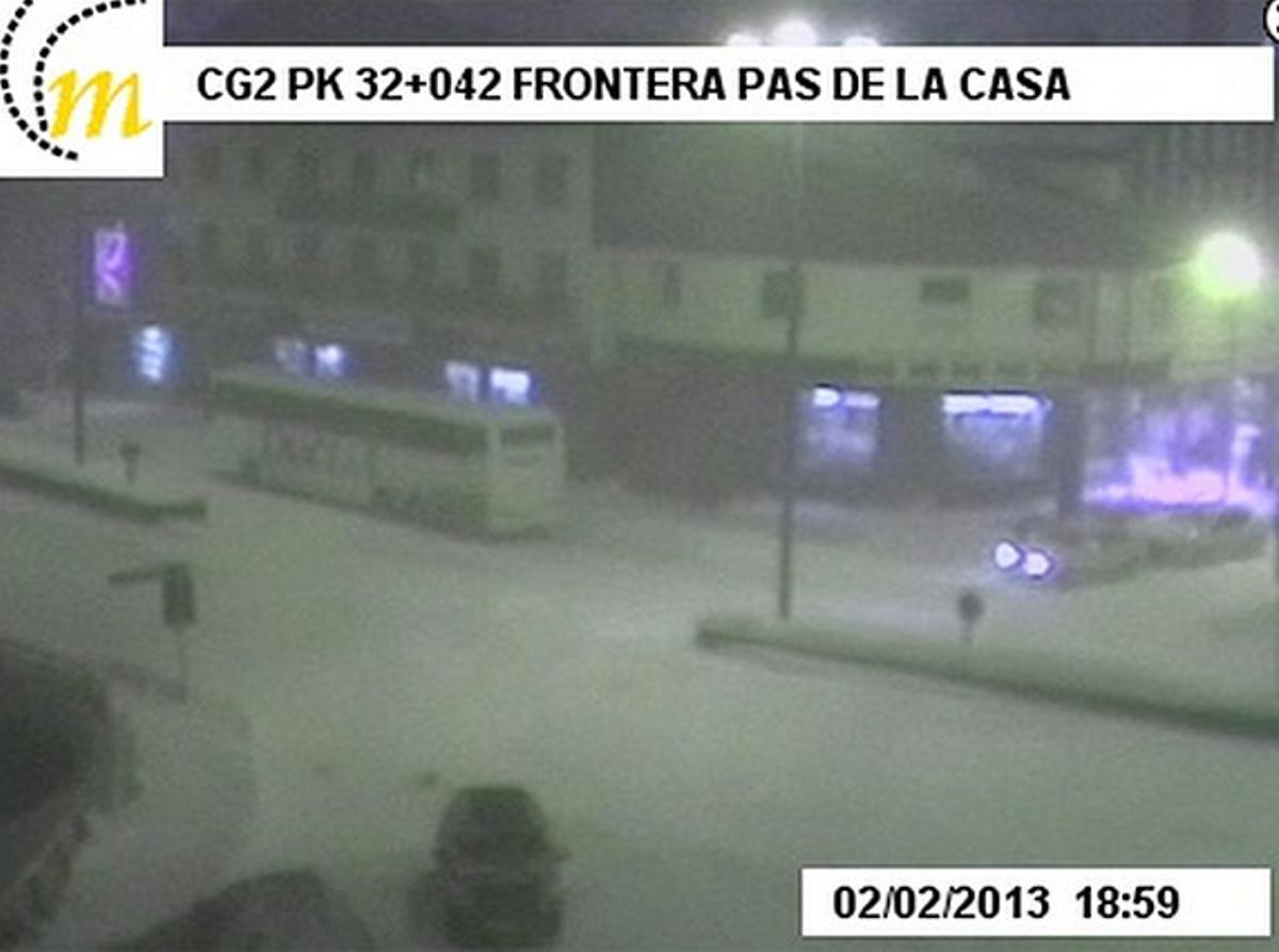 Web del Pas de la Casa, després de la nevada. Web del Pas de la Casa, després de la nevada.