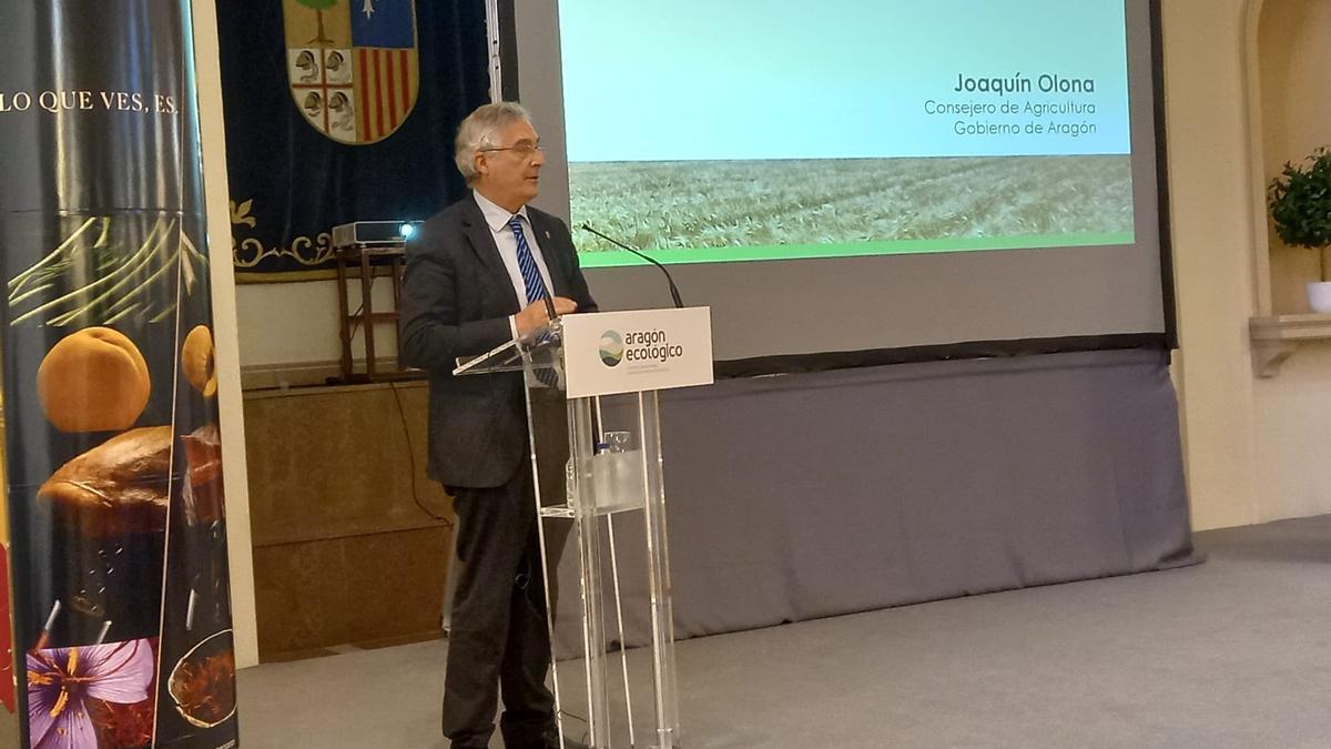 El consejero Olona ha recordado la apuesta del Gobierno de Aragón por la promoción agrolimentaria la agricultura ecológica.