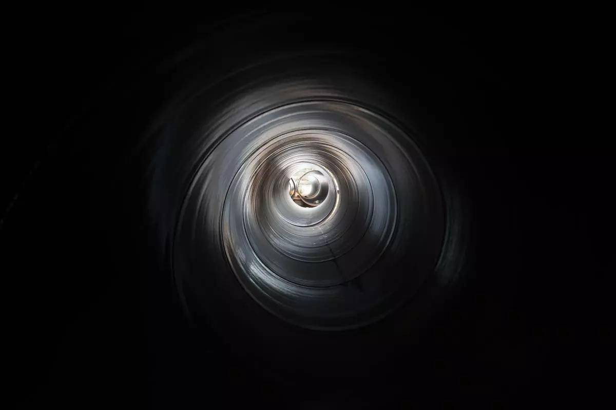 Interior de uno de las secciones de los tubos empleados en el postrasvase