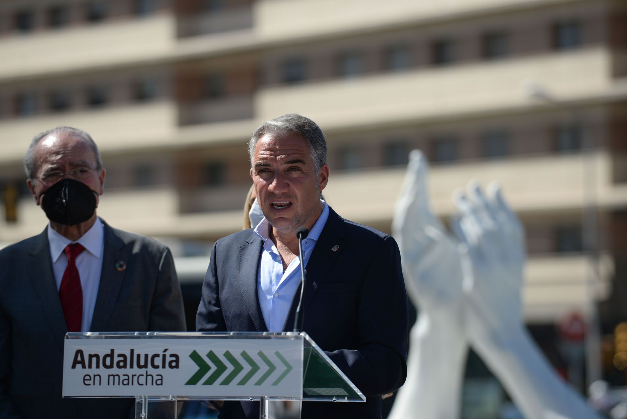 Inauguración de la nueva fuente de la plaza de la Solidaridad