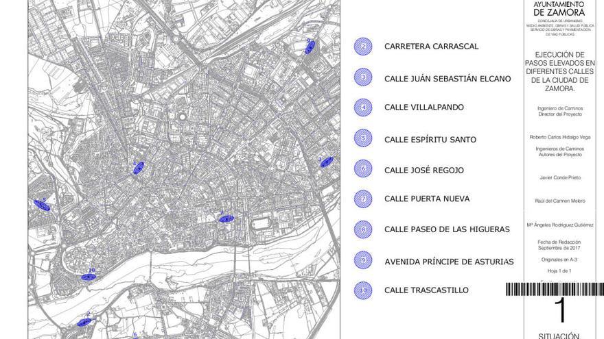 Zamora tendrá once nuevos pasos de peatones elevados