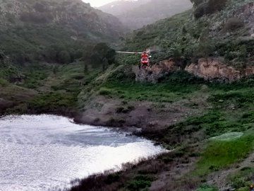 Rescate de un senderista en la Presa Barranco del Pintor