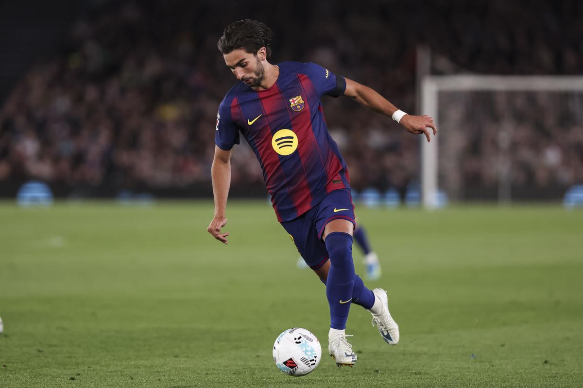 Ferran Torres, en un partido con el Barça