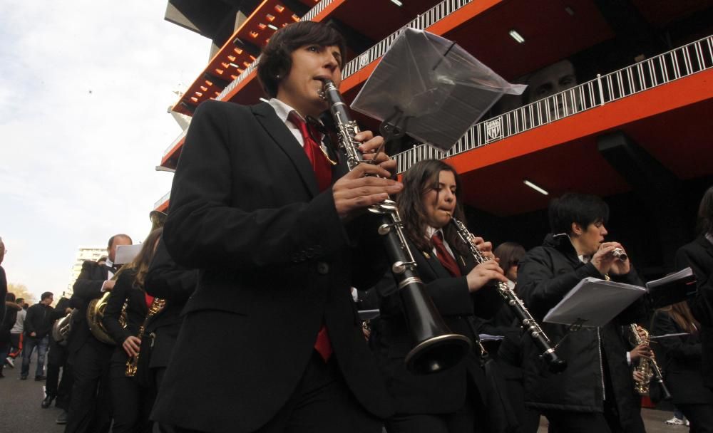 El pasodoble 'Els Poblets' suena en Mestalla