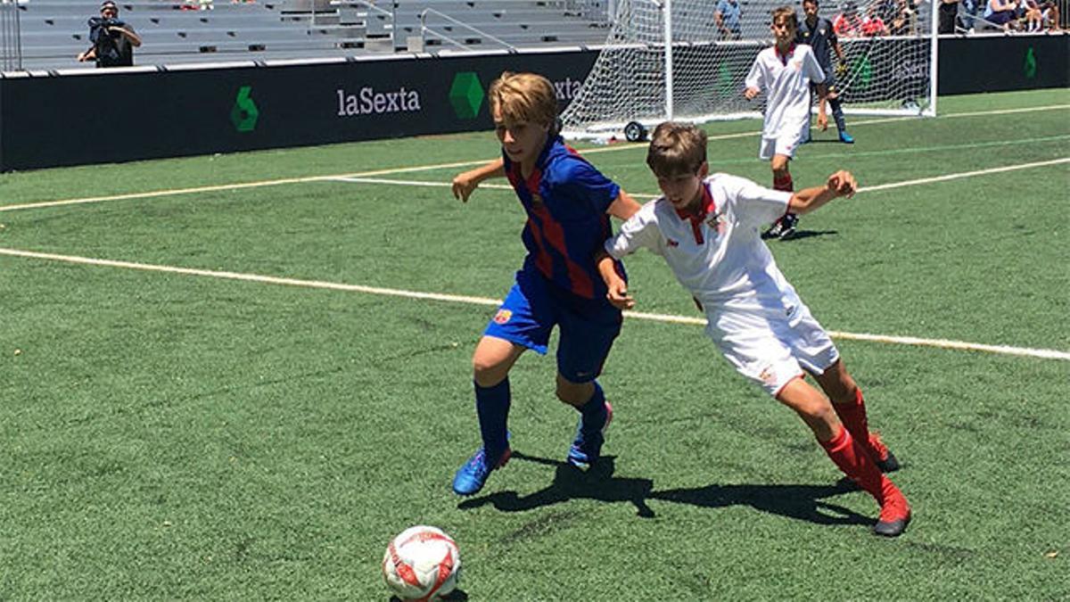 El gol que clasificó al Barça alevín a las semifinales de LaLiga Promises