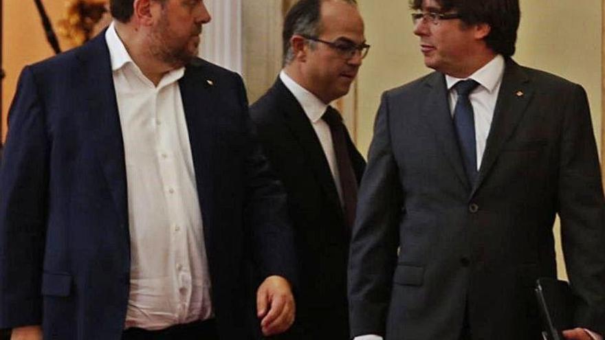 Junqueras i Puigdemont, al Parlament català.