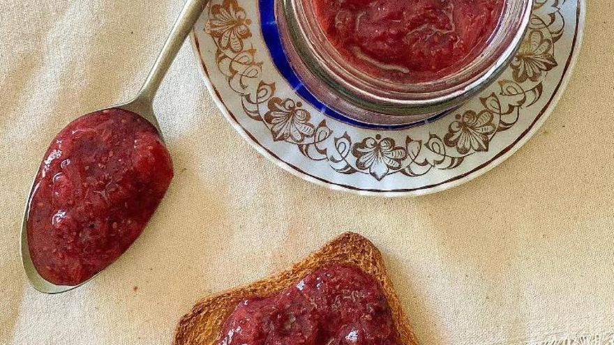 Mermelada casera de fresas en versión light