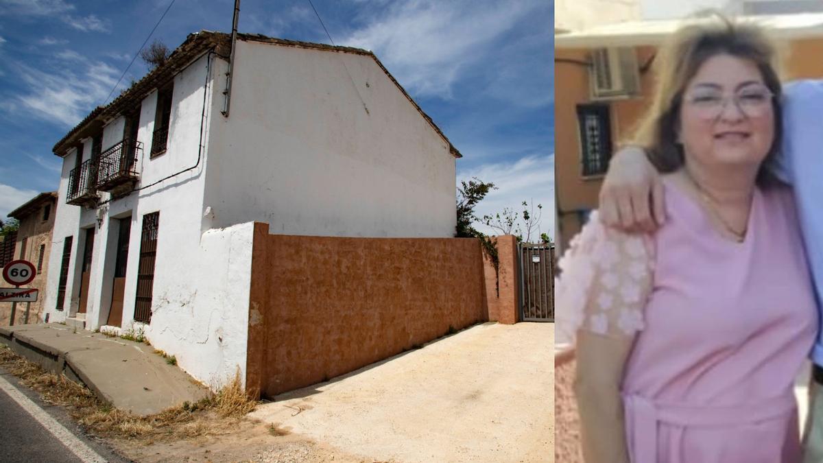 Amparo, en una de sus últimas fotos. Al lado, la casa donde fue feliz cuidando &quot;sus verduritas y sus gallinas&quot;