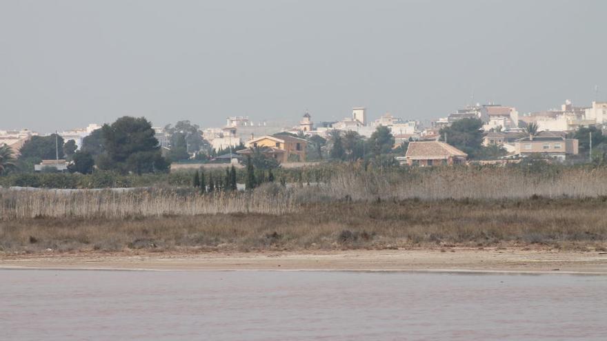 Imagen de Los Montesinos desde la laguna de Torrevieja