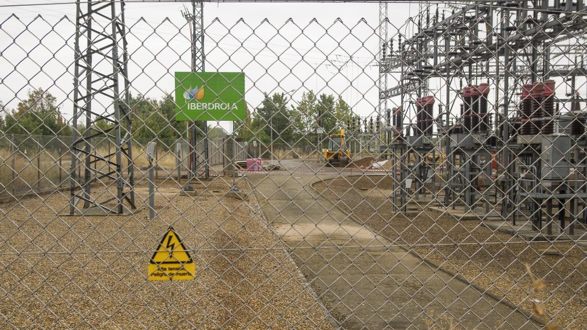 Subestación eléctrica de Iberdrola en Benavente.