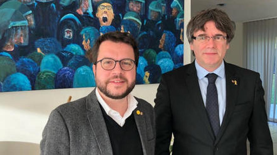 Puigdemont i Aragonès en una imatge d&#039;arxiu