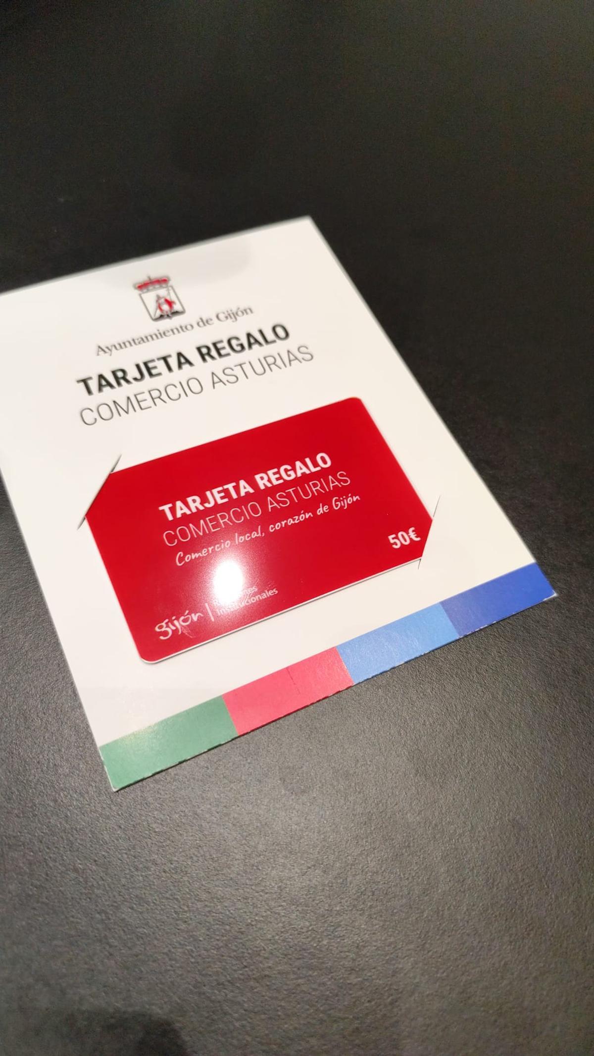 Una de las tarjetas regalo personalizadas para el Ayuntamiento.