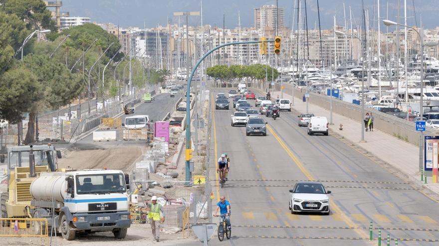 FOTOS: Así van las obras en el Paseo Marítimo de Palma un año y cuatro meses después